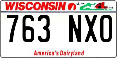 WI license plate 763NXO