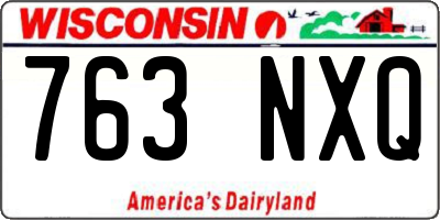 WI license plate 763NXQ