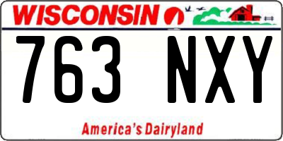 WI license plate 763NXY