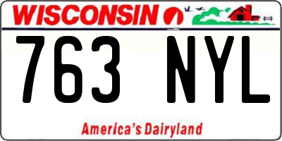 WI license plate 763NYL