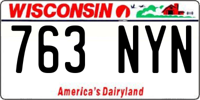WI license plate 763NYN