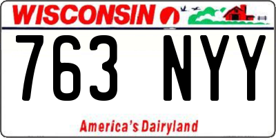 WI license plate 763NYY
