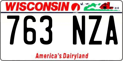 WI license plate 763NZA
