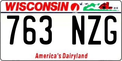 WI license plate 763NZG