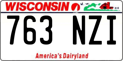 WI license plate 763NZI