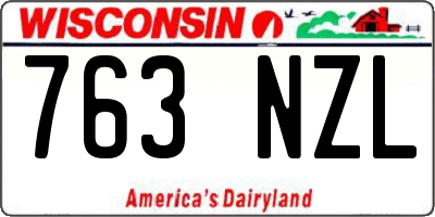 WI license plate 763NZL