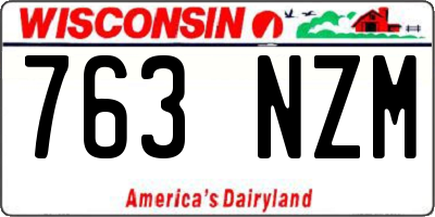 WI license plate 763NZM