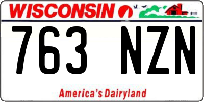 WI license plate 763NZN