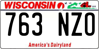 WI license plate 763NZO