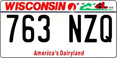 WI license plate 763NZQ