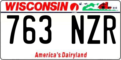 WI license plate 763NZR