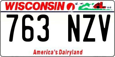 WI license plate 763NZV