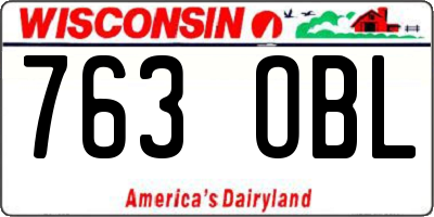 WI license plate 763OBL