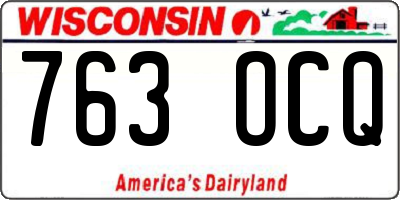 WI license plate 763OCQ