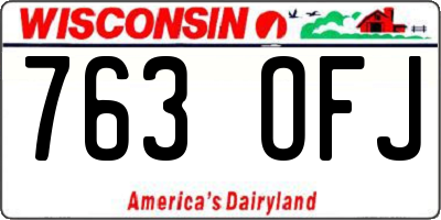 WI license plate 763OFJ