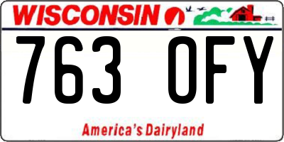 WI license plate 763OFY