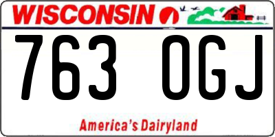 WI license plate 763OGJ