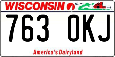 WI license plate 763OKJ