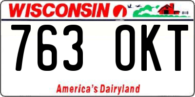 WI license plate 763OKT