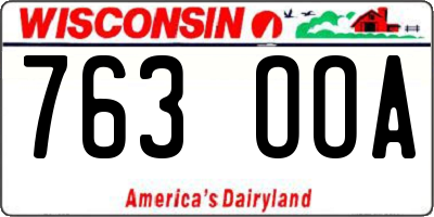 WI license plate 763OOA