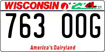 WI license plate 763OOG