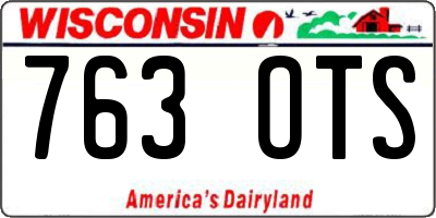 WI license plate 763OTS