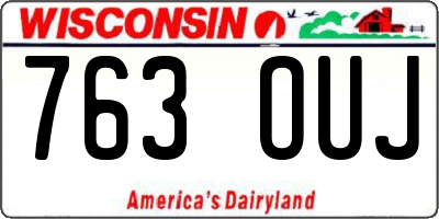 WI license plate 763OUJ