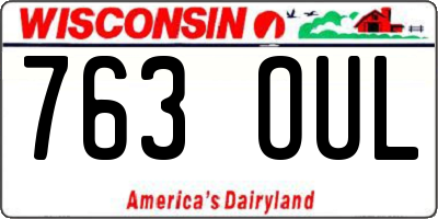 WI license plate 763OUL