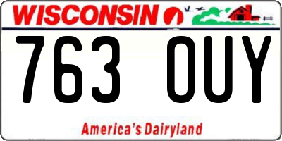 WI license plate 763OUY