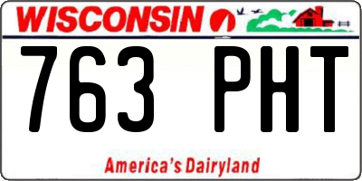 WI license plate 763PHT