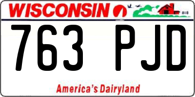 WI license plate 763PJD