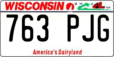 WI license plate 763PJG