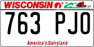 WI license plate 763PJO