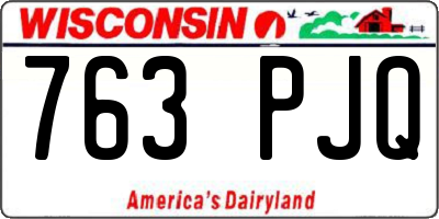 WI license plate 763PJQ