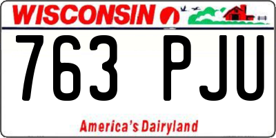 WI license plate 763PJU
