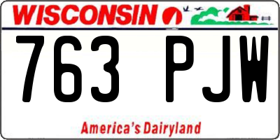 WI license plate 763PJW