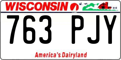 WI license plate 763PJY