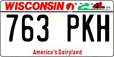 WI license plate 763PKH