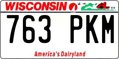 WI license plate 763PKM