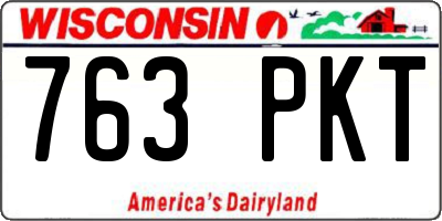 WI license plate 763PKT