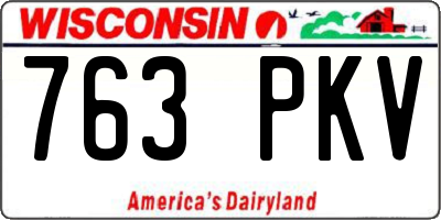 WI license plate 763PKV