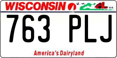 WI license plate 763PLJ