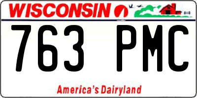 WI license plate 763PMC
