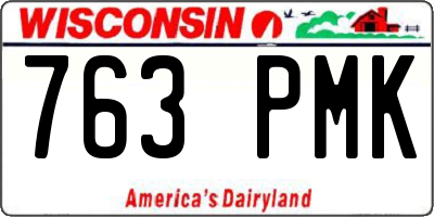 WI license plate 763PMK