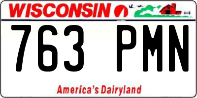 WI license plate 763PMN
