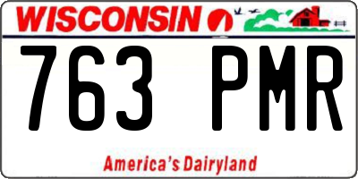 WI license plate 763PMR