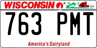 WI license plate 763PMT