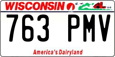 WI license plate 763PMV