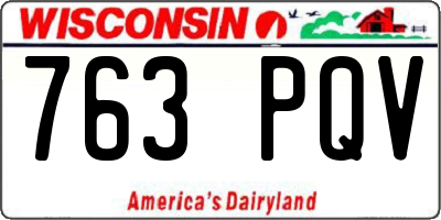 WI license plate 763PQV