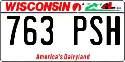 WI license plate 763PSH